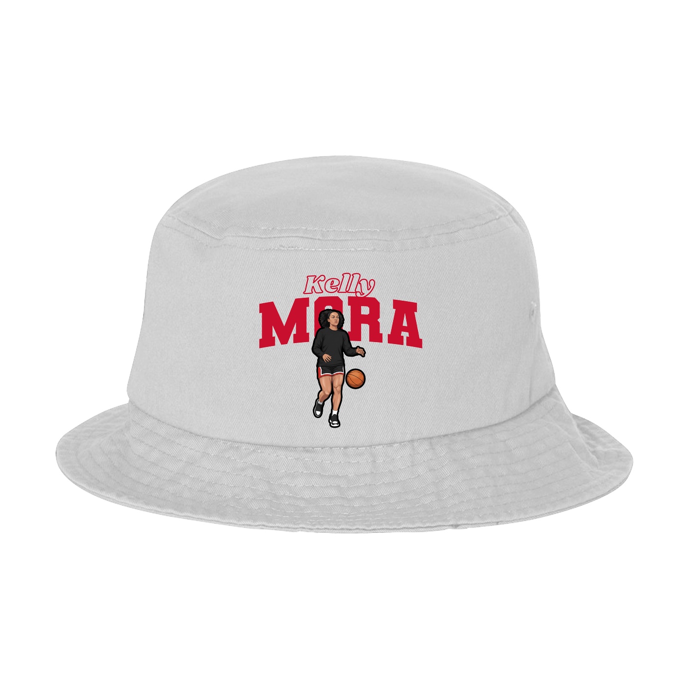 Bucket Cap — Name Arch in White