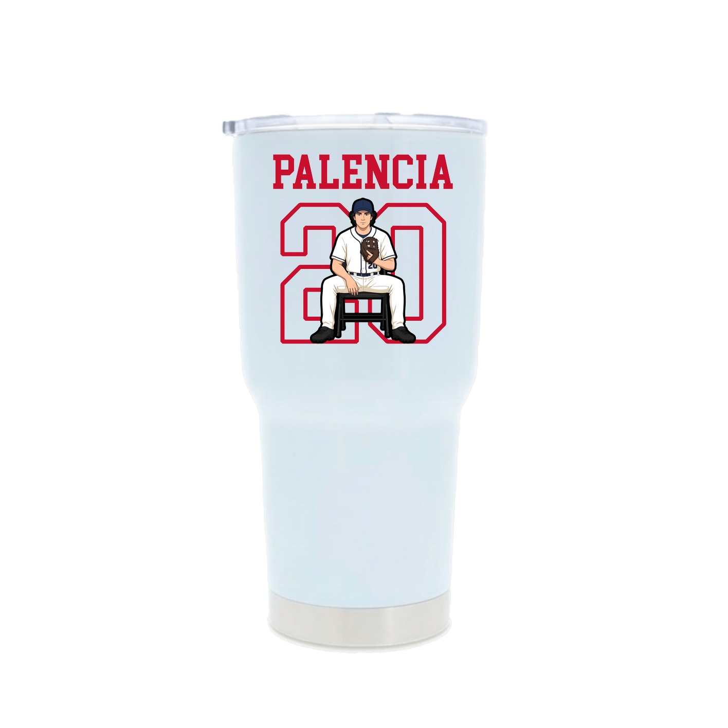 30oz Stainless Steel Tumbler — Shirsey in White