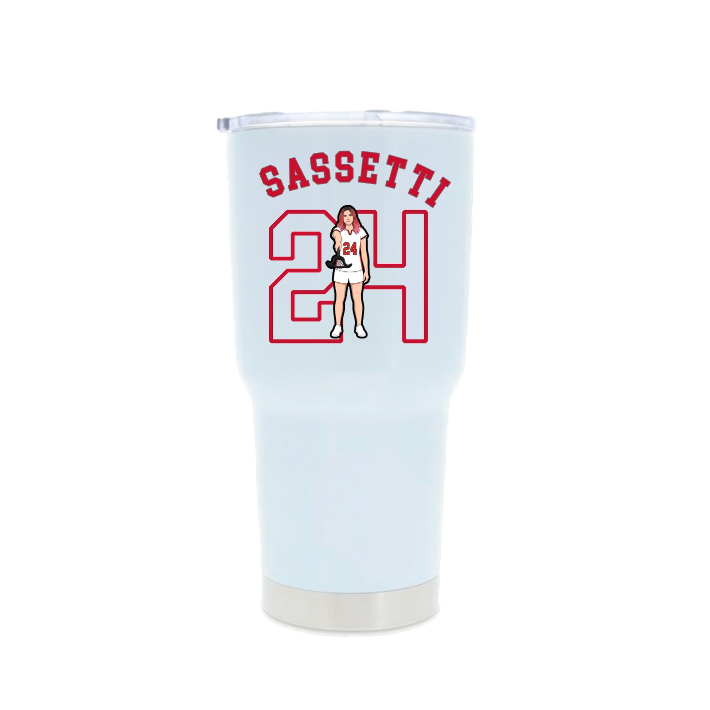 30oz Stainless Steel Tumbler — Shirsey Arch in White