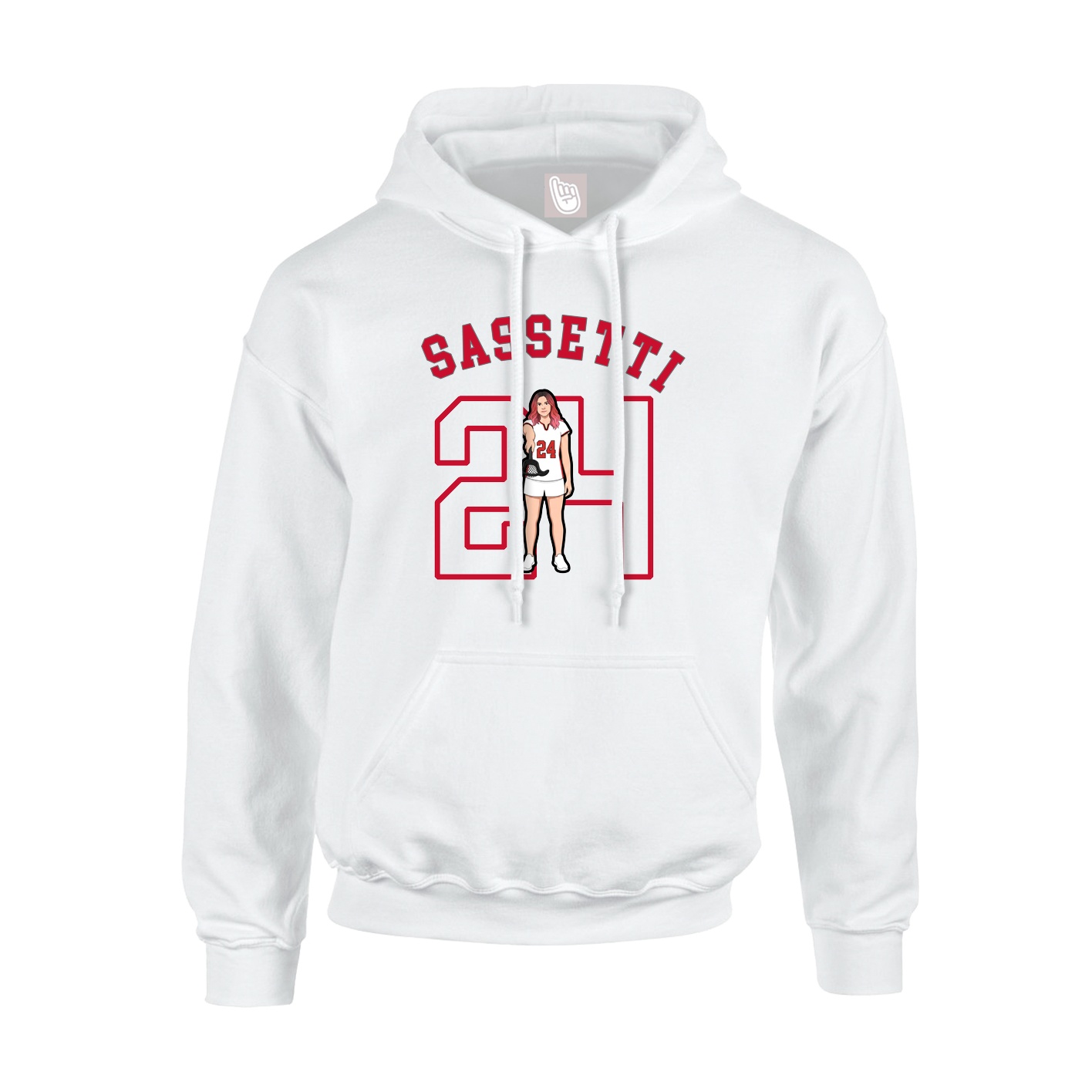 Youth Hoodie — Shirsey Arch in White