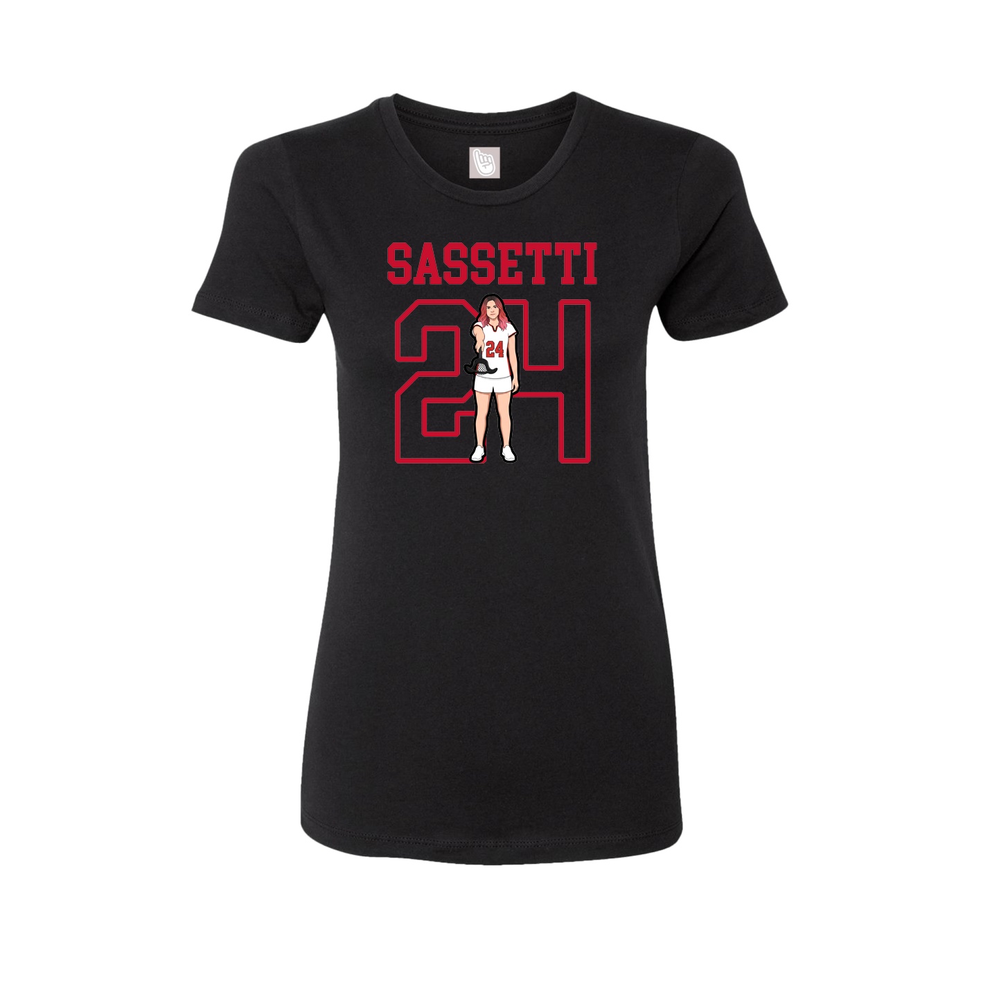 Fitted Women's Tee — Shirsey in Black
