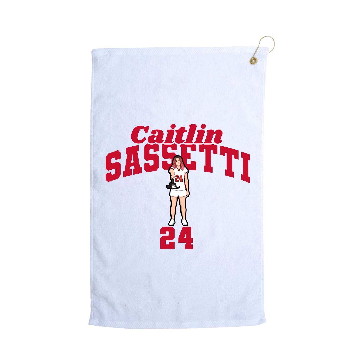 Golf Towel — Signature Arch in White