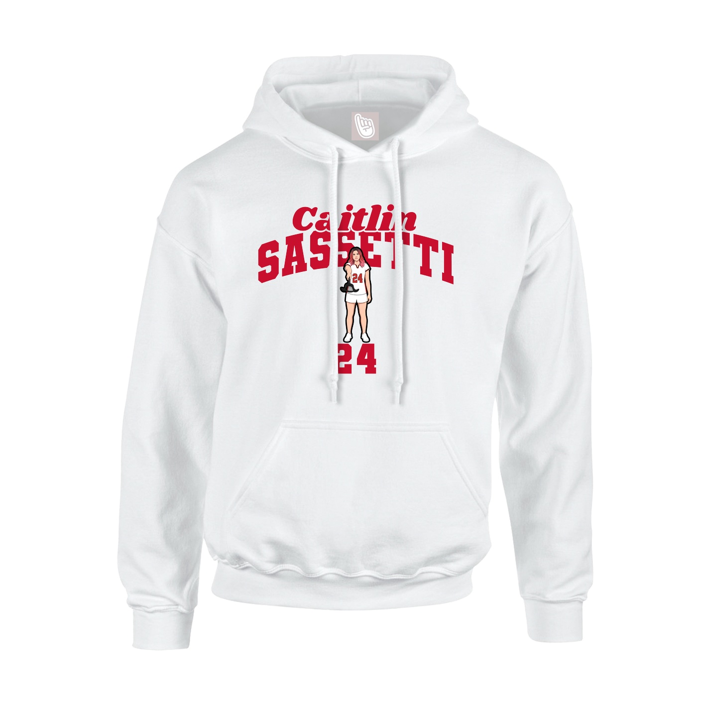 Hoodie — Signature Arch in White