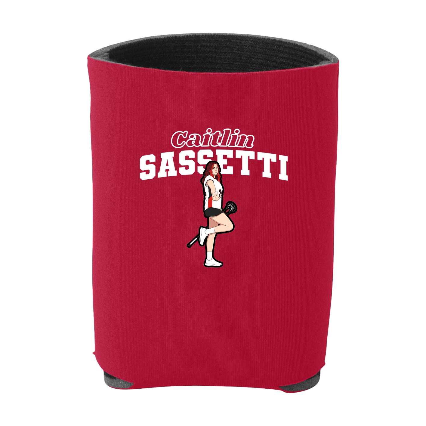 Can Holder — Name Arch in Red