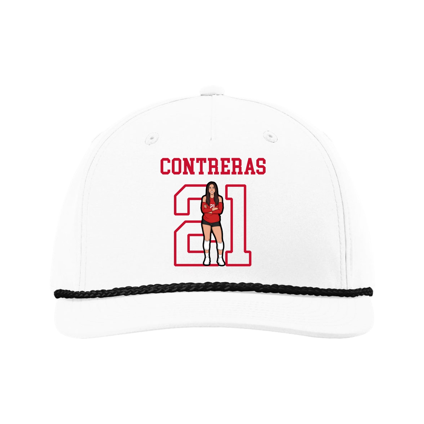 Five-Panel Classic Rope Cap — Shirsey in White