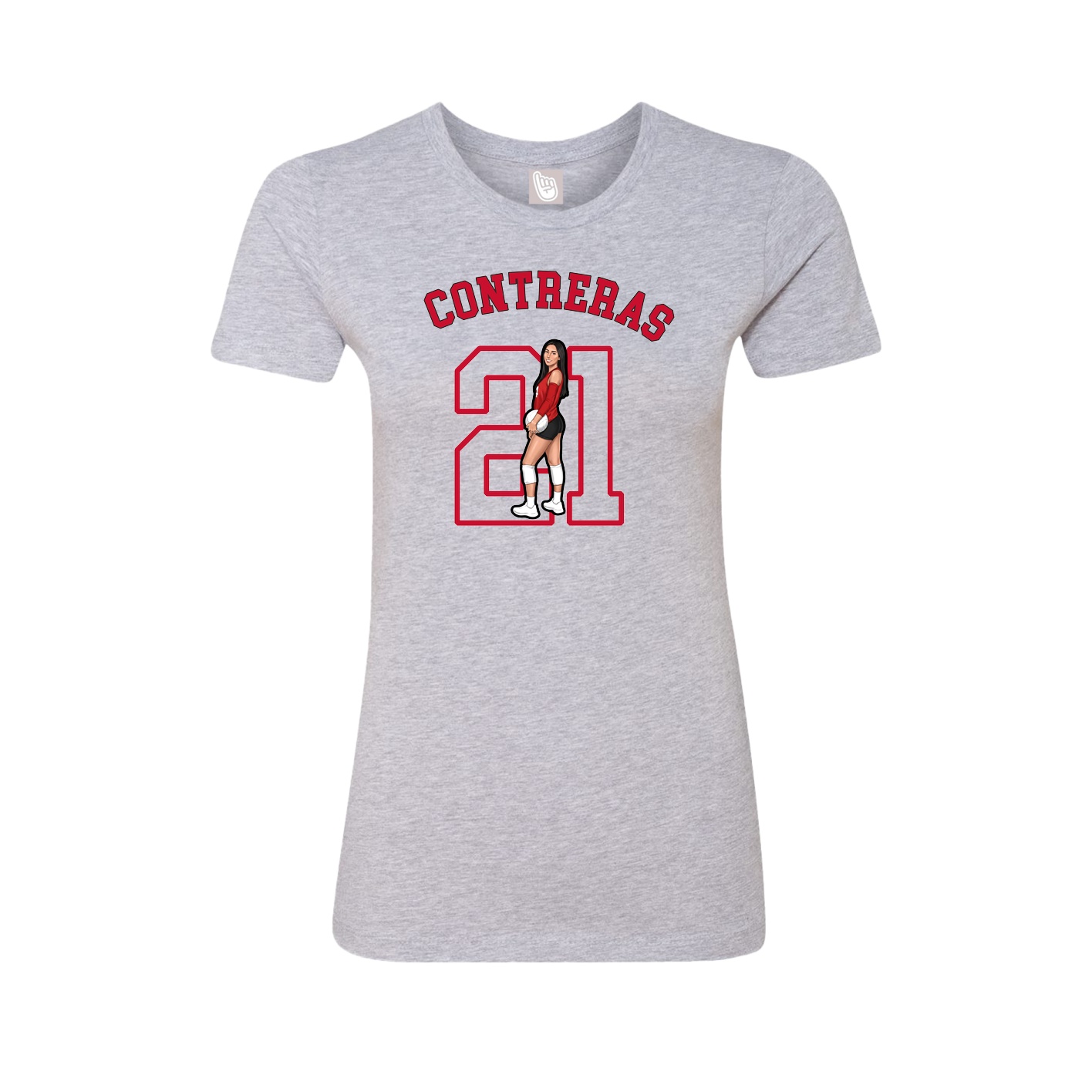 Fitted Women's Tee — Shirsey Arch in Grey