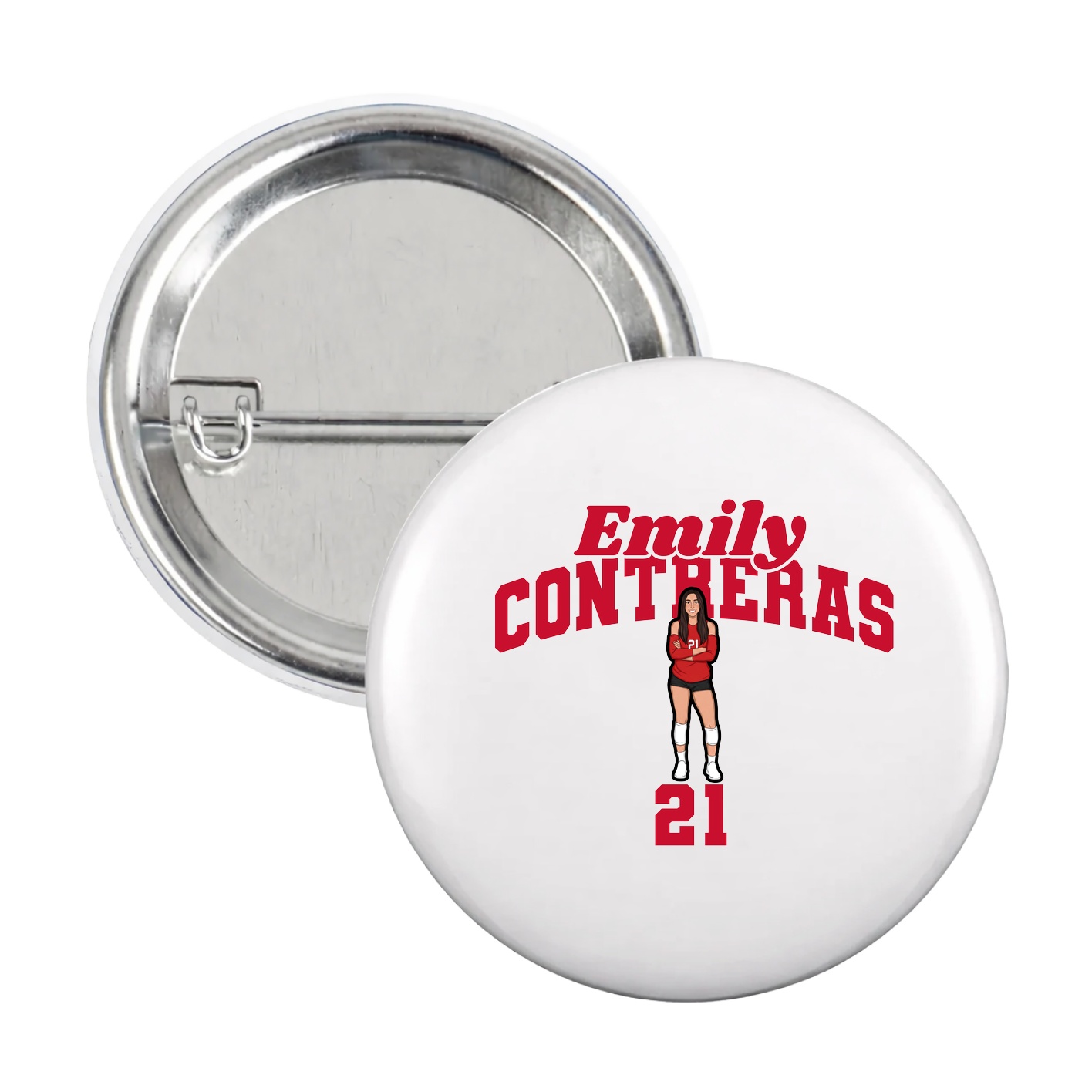 Game Day Button — Signature Arch in White
