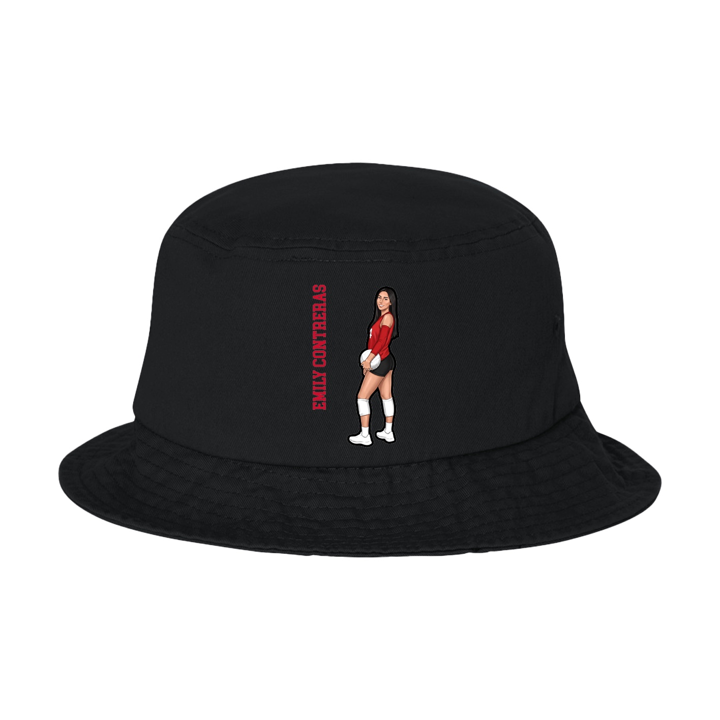 Bucket Cap — Name Vertical in Black