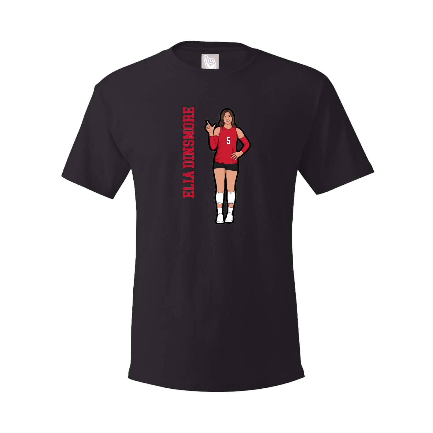 Tee — Name Vertical in Black