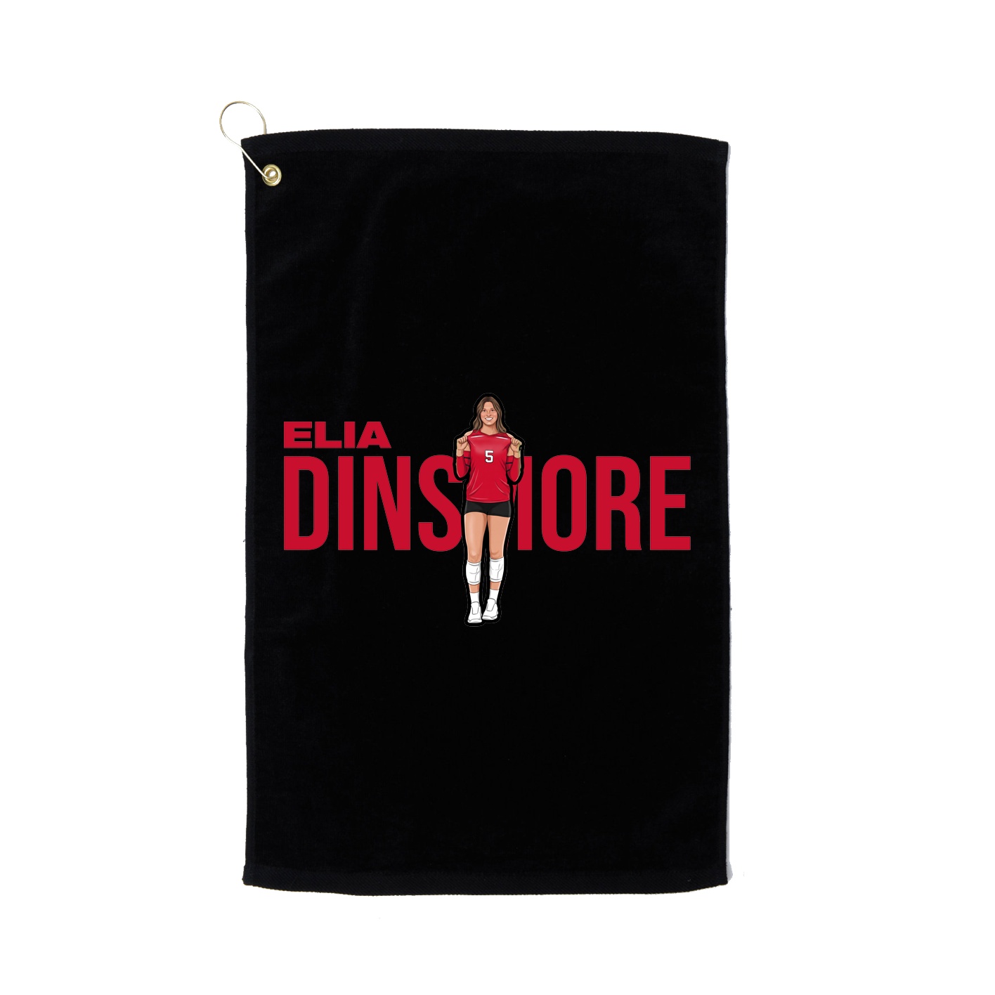 Golf Towel — Player Name in Black