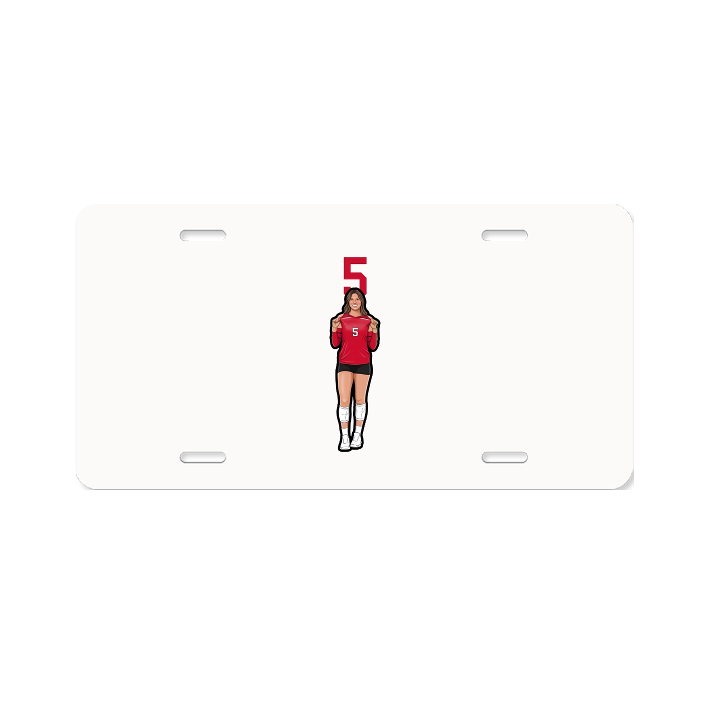 License Plate — Number Top in Classic