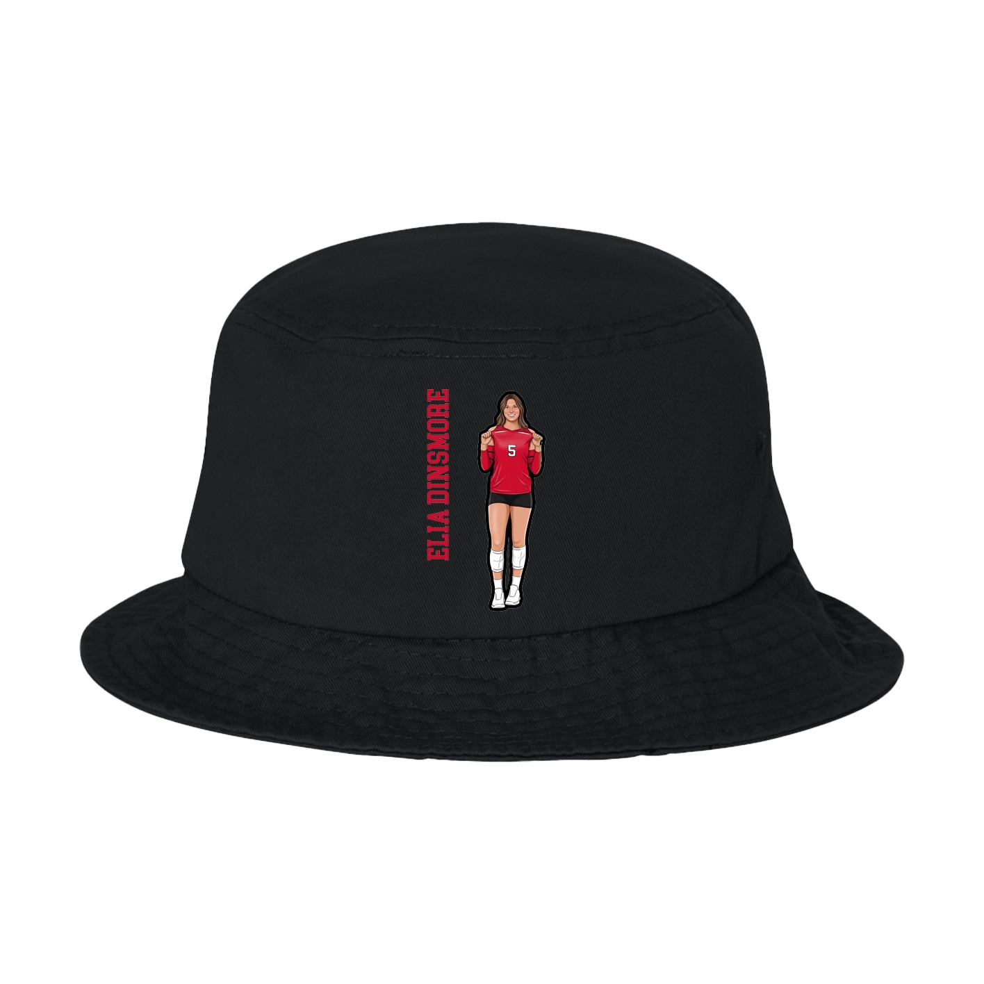 Bucket Cap — Name Vertical in Black