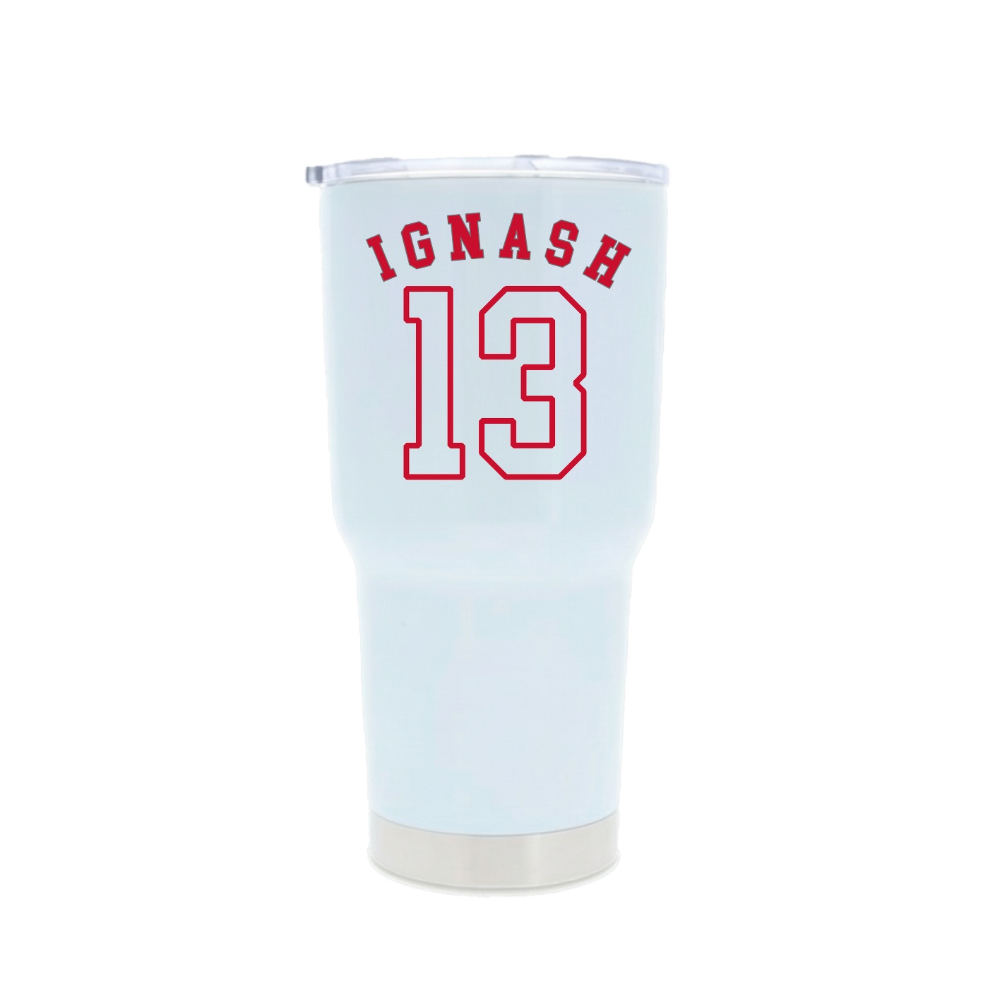 30oz Stainless Steel Tumbler — Shirsey Arch in White