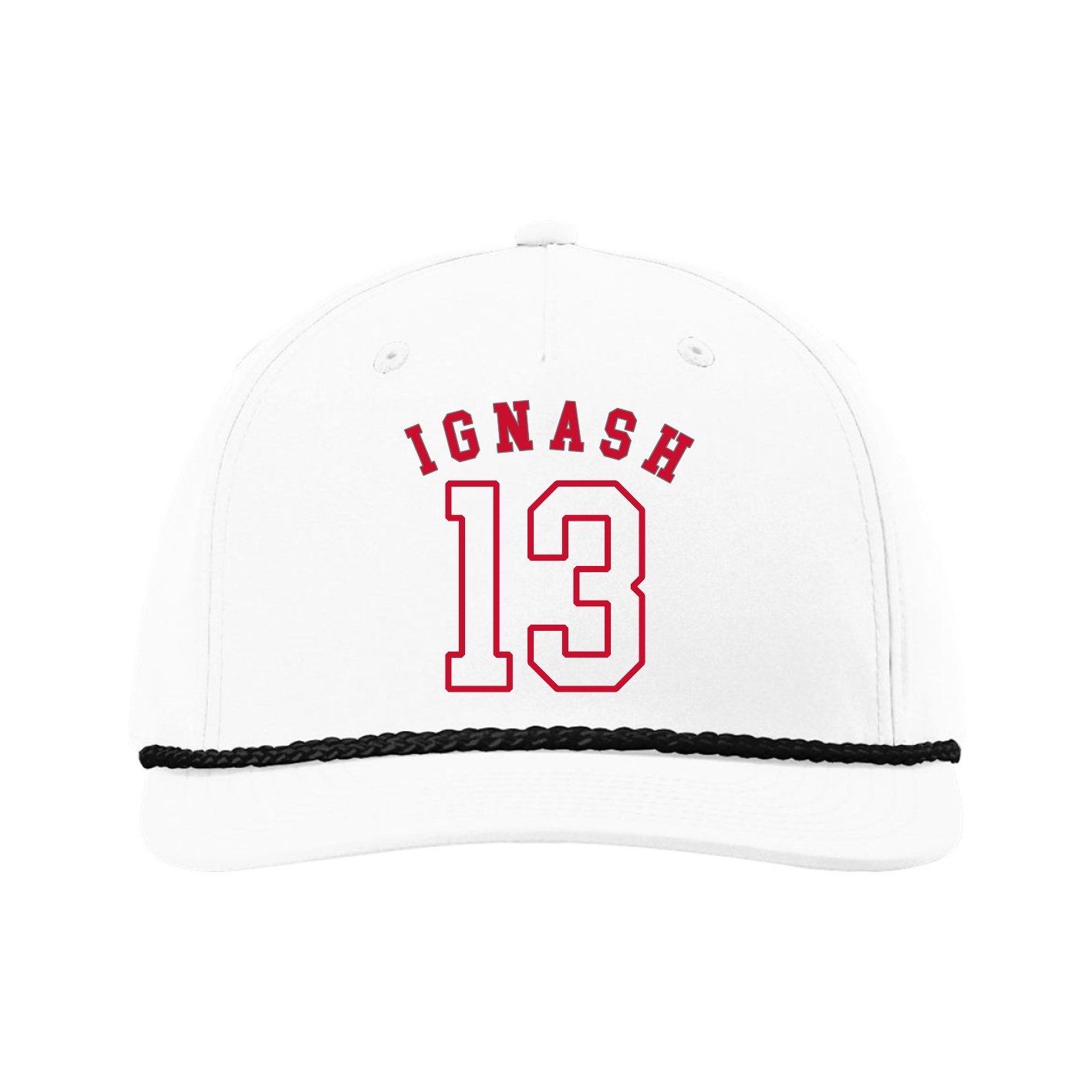 Five-Panel Classic Rope Cap — Shirsey Arch in White