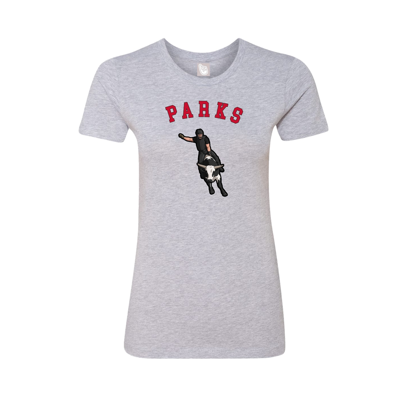 Fitted Women's Tee — Shirsey Arch in Grey