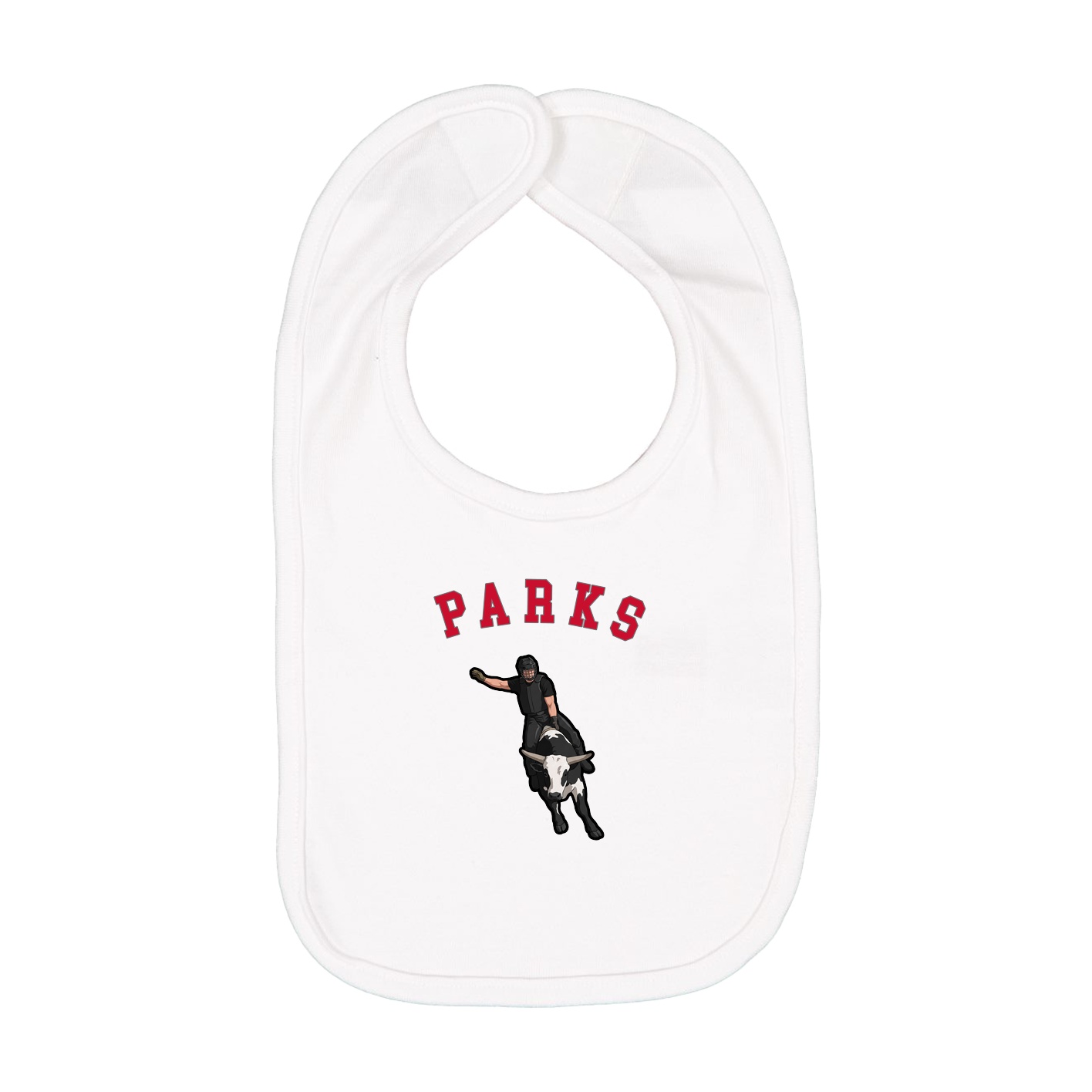 Infant Bib — Shirsey Arch in White
