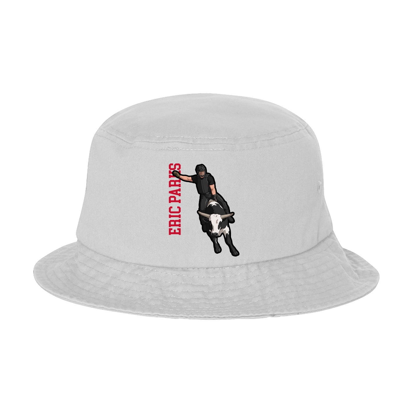 Bucket Cap — Name Vertical in White
