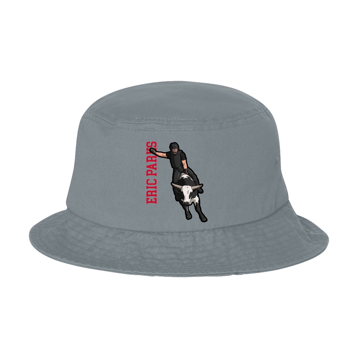 Bucket Cap — Name Vertical in Grey