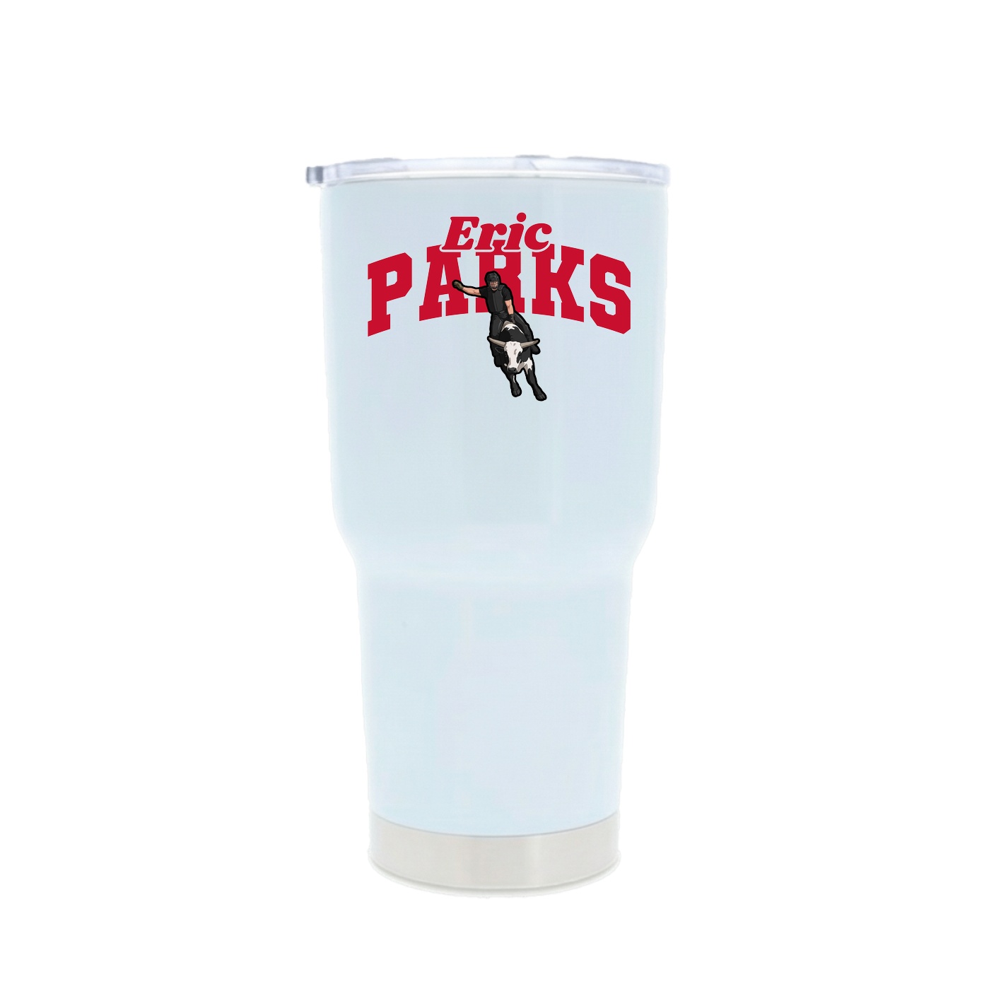 30oz Stainless Steel Tumbler — Signature Arch in White