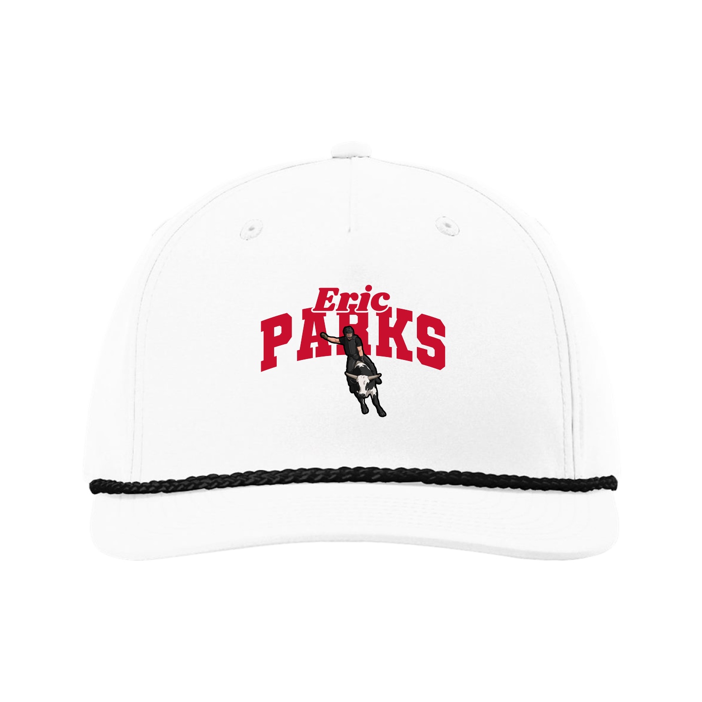 Five-Panel Classic Rope Cap — Signature Arch in White