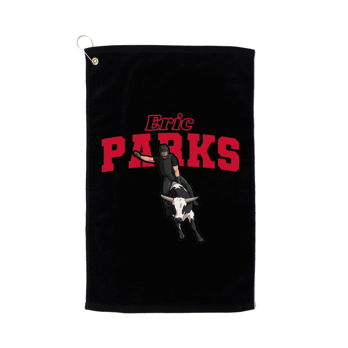Golf Towel — Name Arch in Black