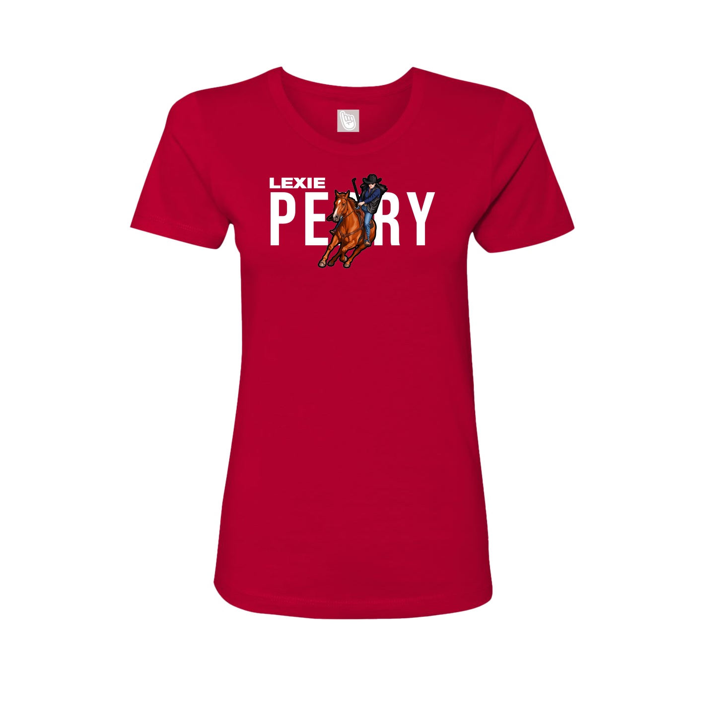Fitted Women's Tee — Player Name in Red