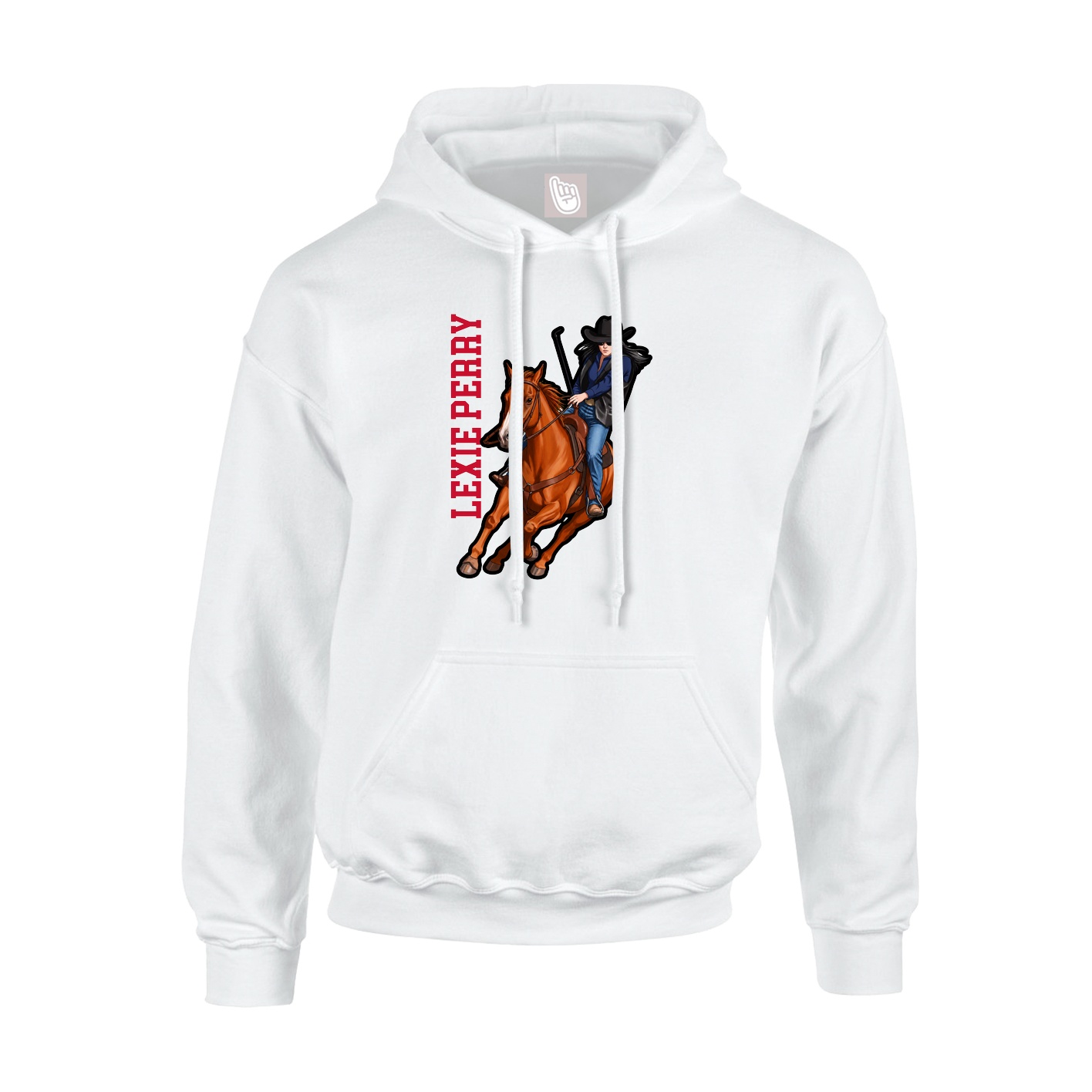 Youth Hoodie — Name Vertical in White