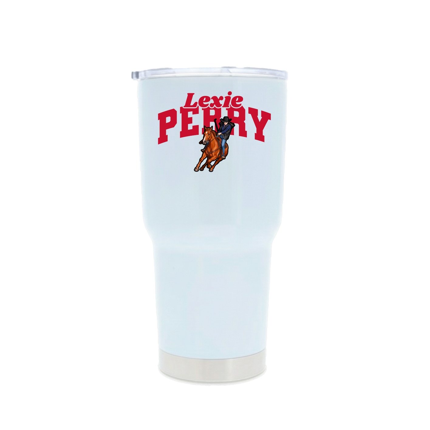 30oz Stainless Steel Tumbler — Signature Arch in White