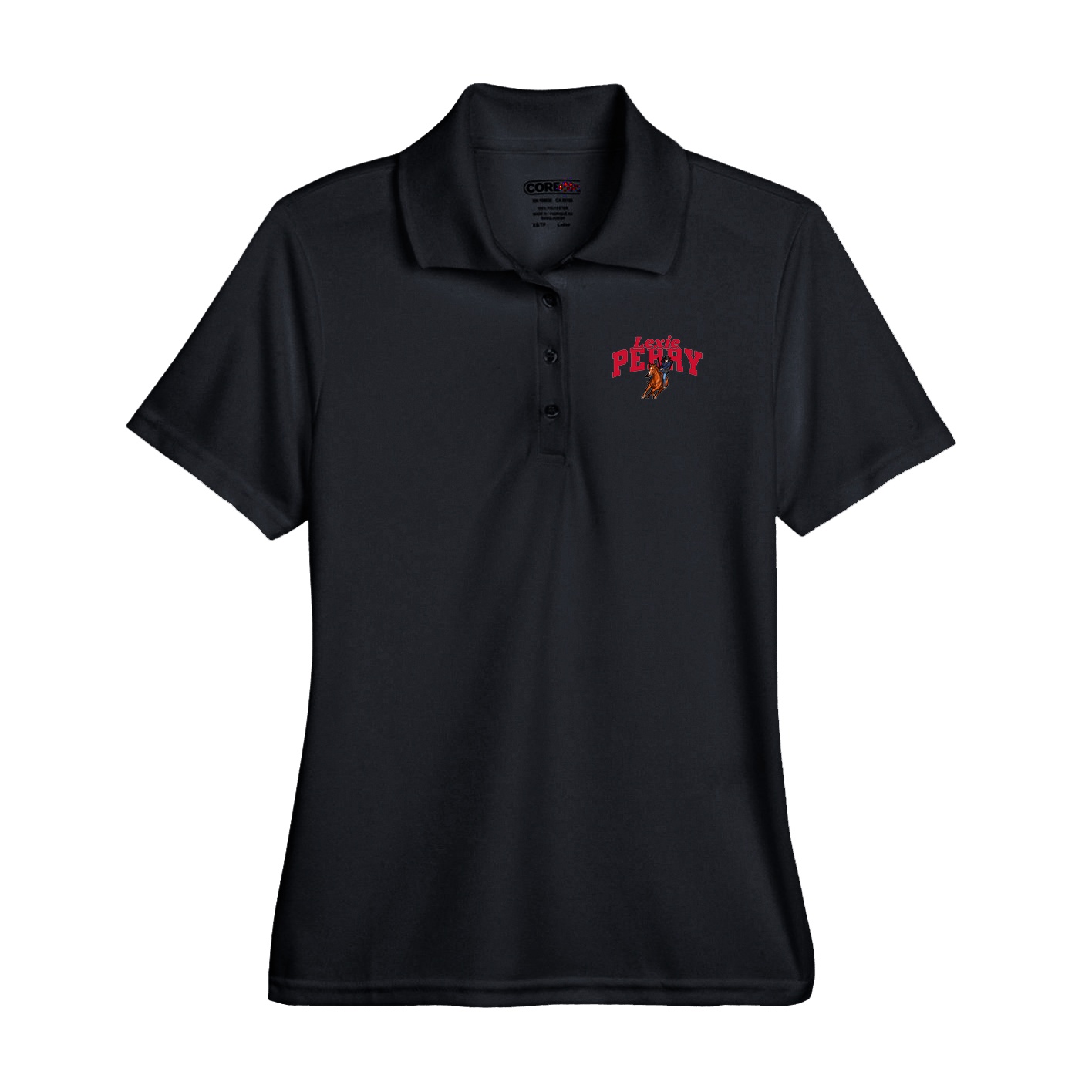 Performance Polo — Signature Arch in Black