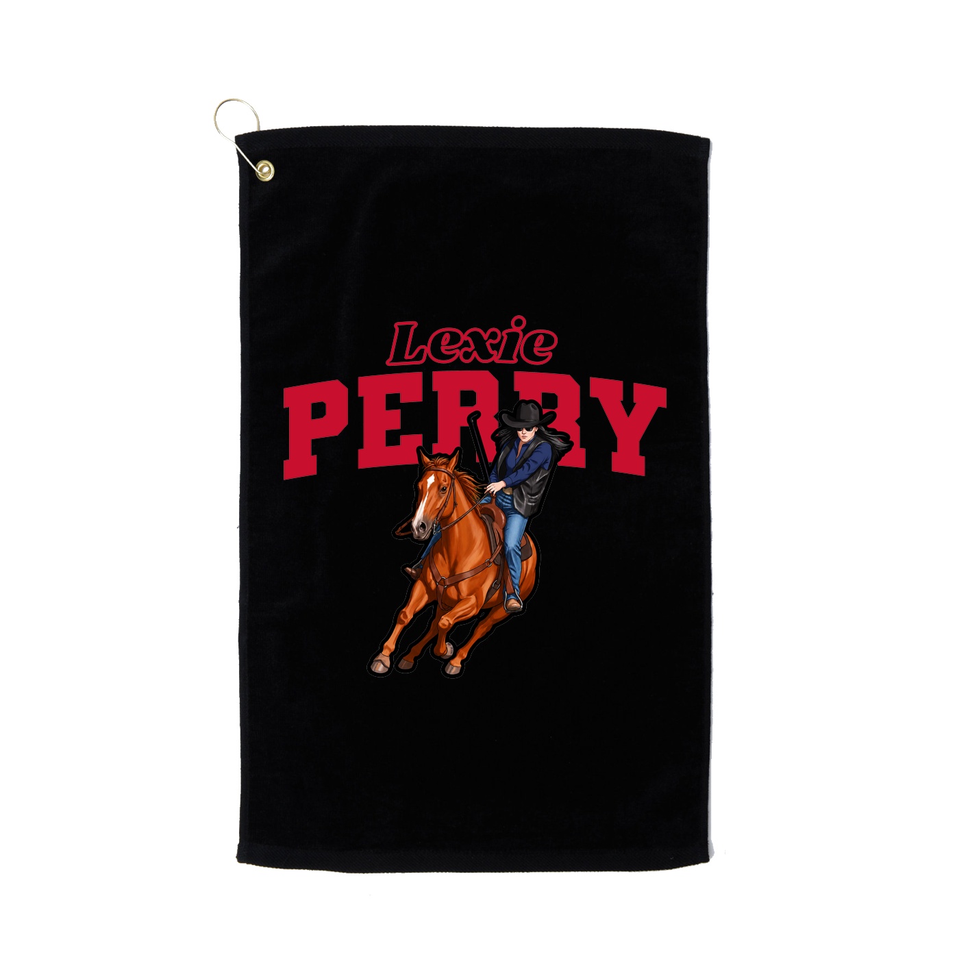 Golf Towel — Name Arch in Black