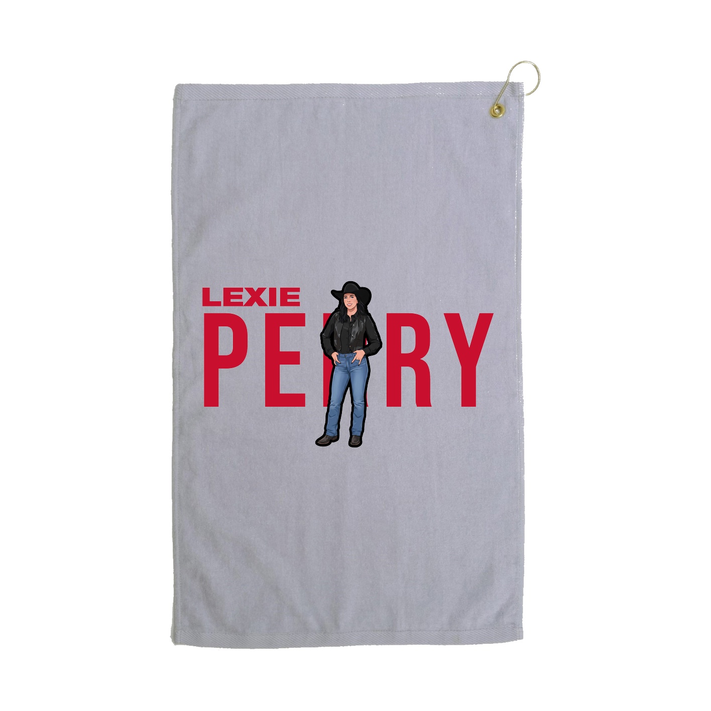 Golf Towel — Player Name in Grey