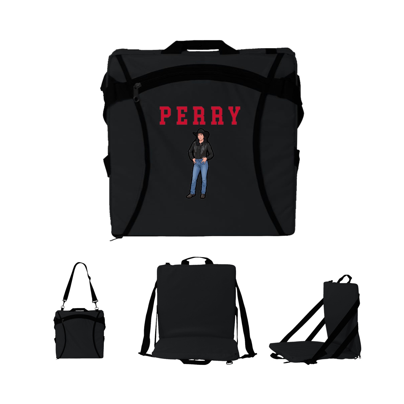 Folding Stadium Seat — Shirsey in Black