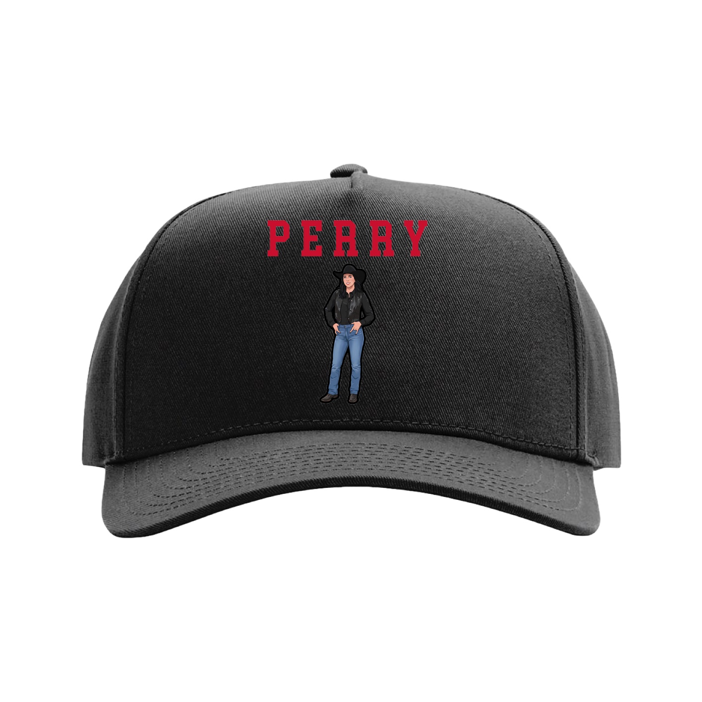 Full Fabric Five-Panel Champ Cap — Shirsey in Black