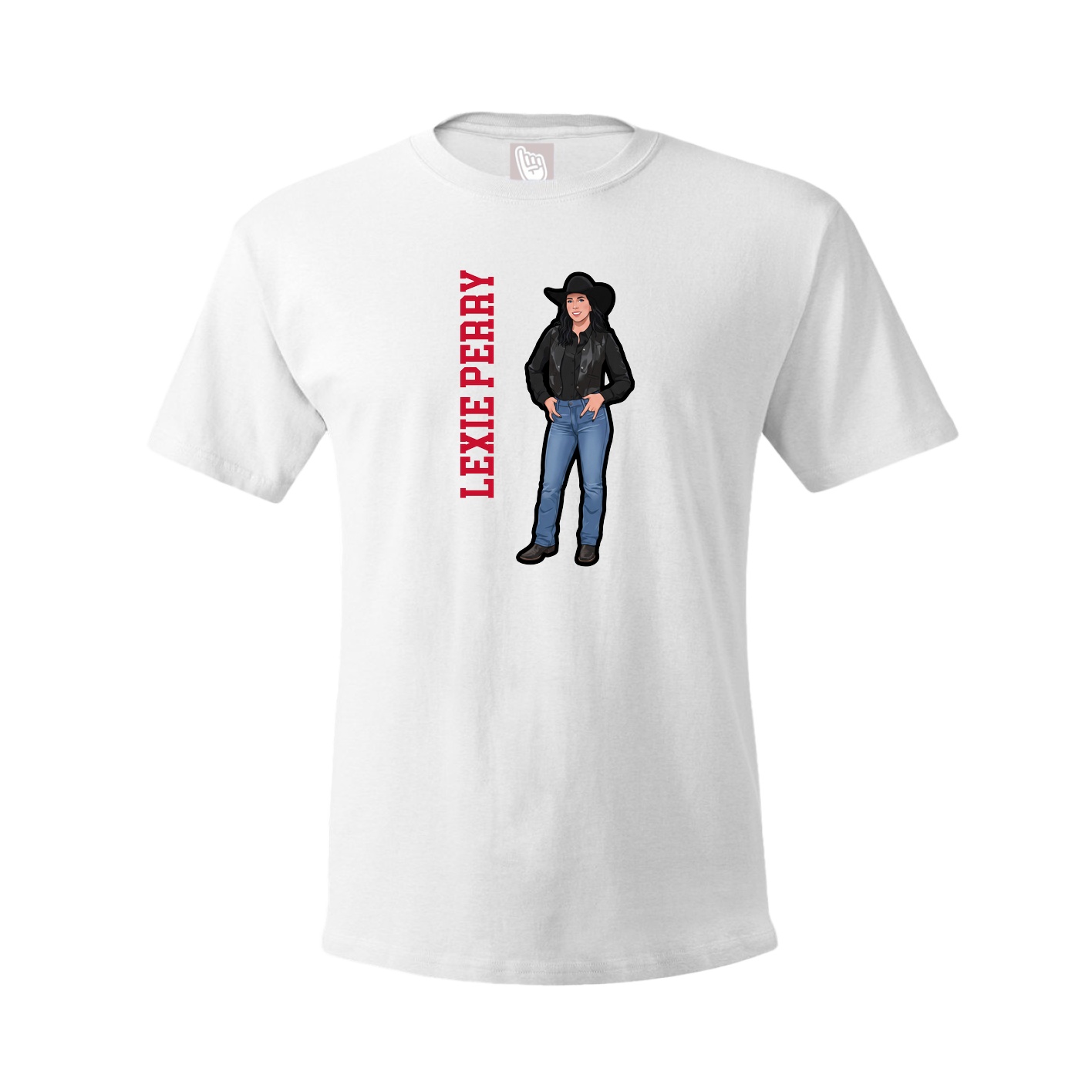 Youth Tee — Name Vertical in White