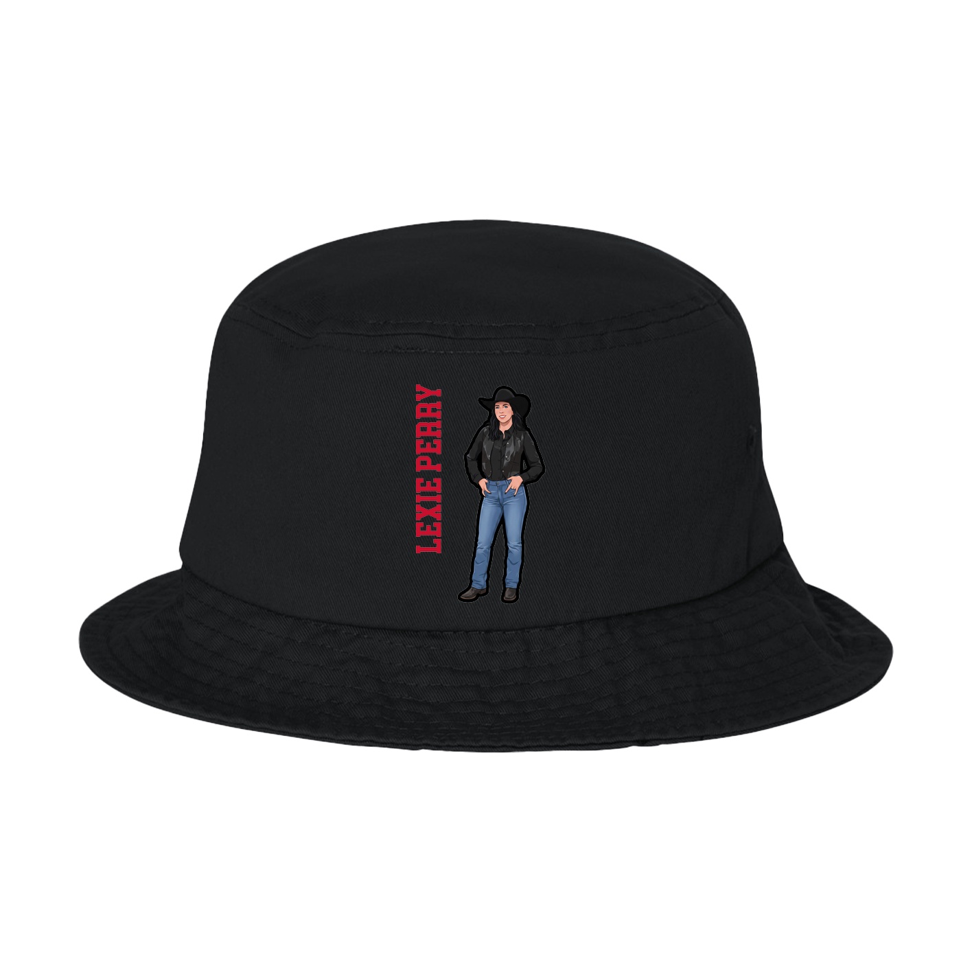 Bucket Cap — Name Vertical in Black