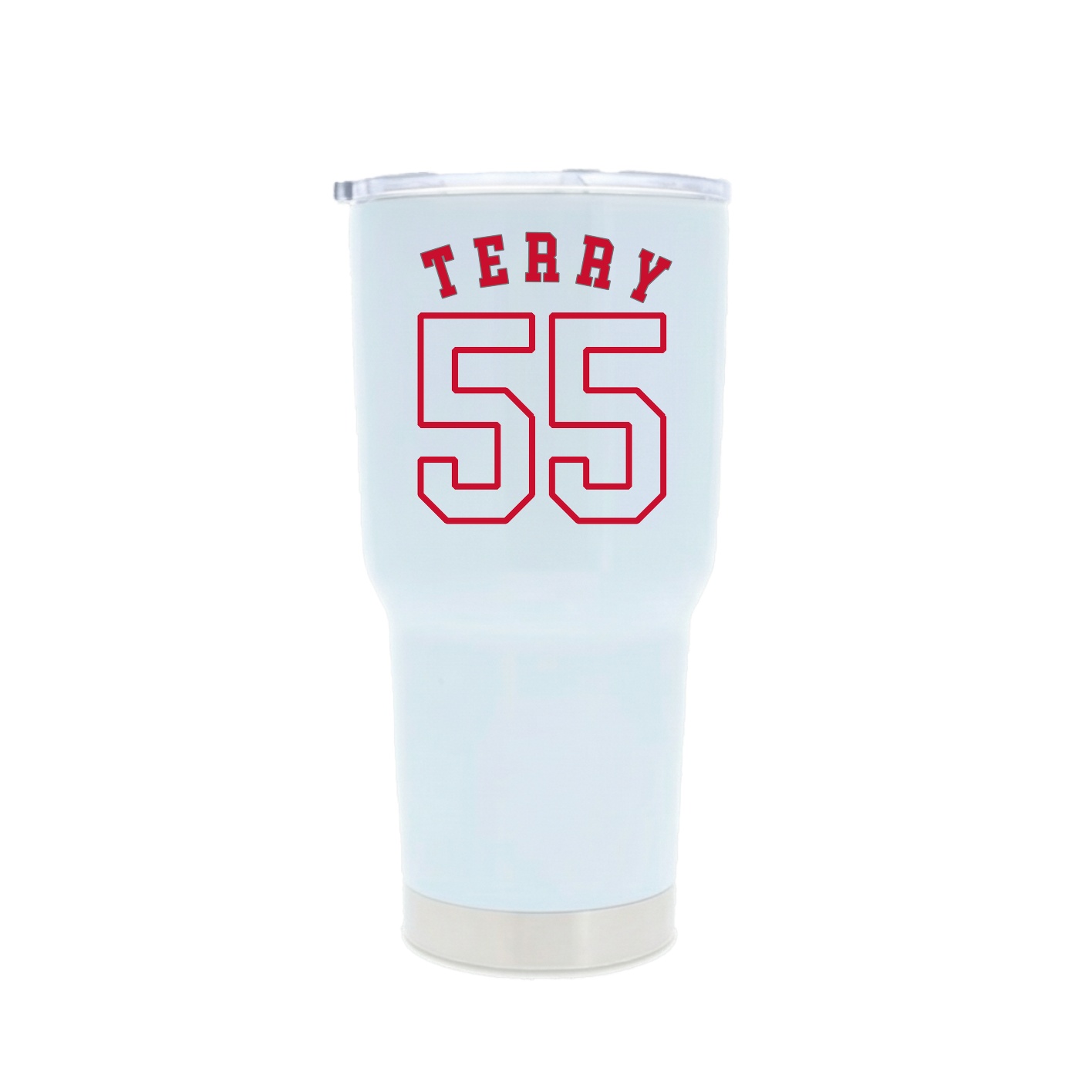 30oz Stainless Steel Tumbler — Shirsey Arch in White