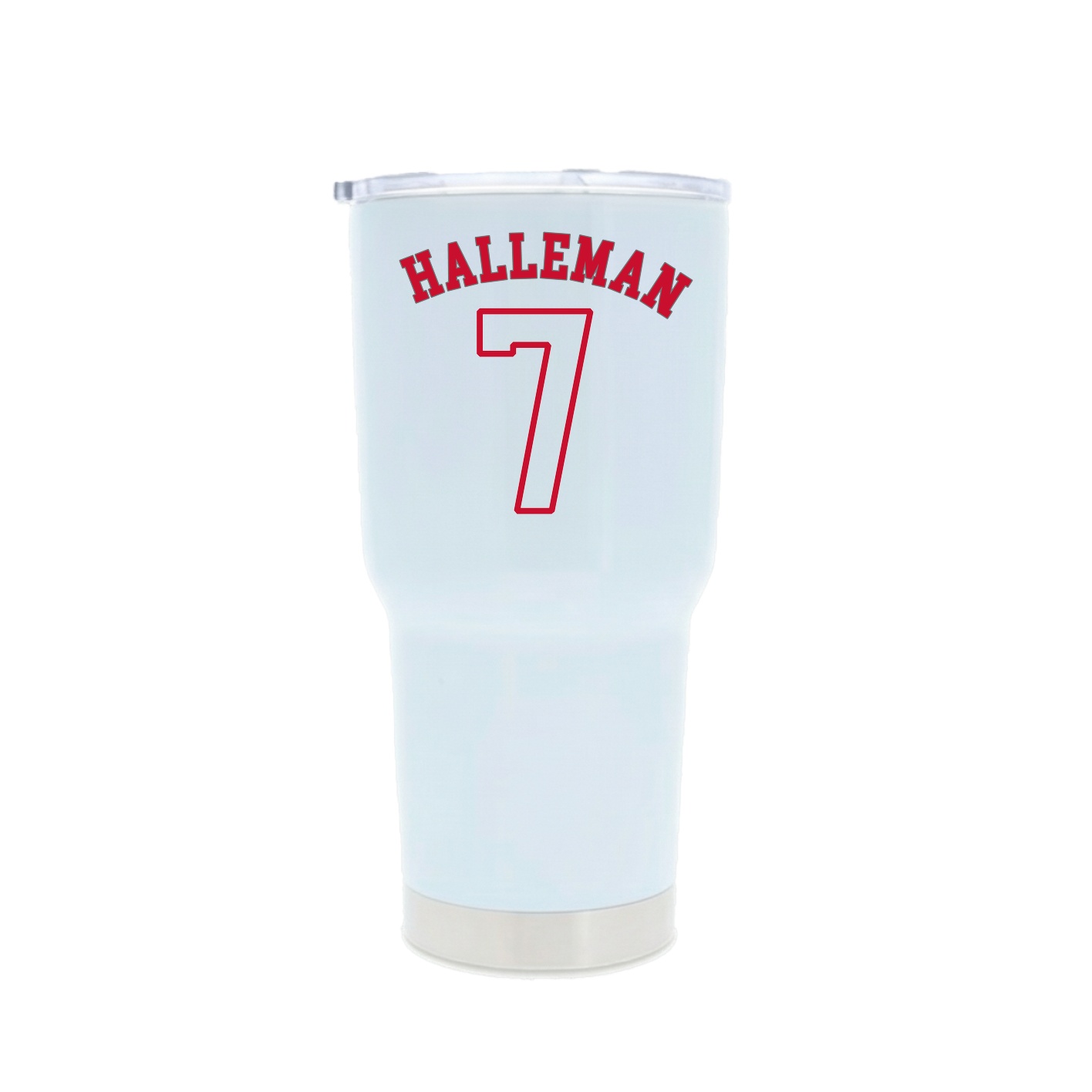 30oz Stainless Steel Tumbler — Shirsey Arch in White