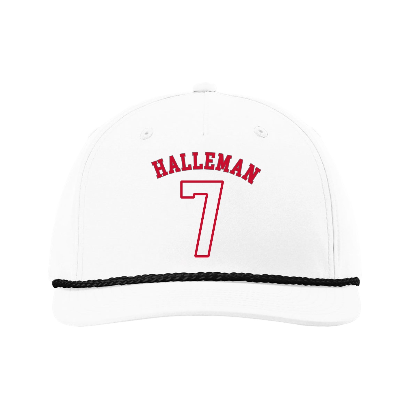 Five-Panel Classic Rope Cap — Shirsey Arch in White