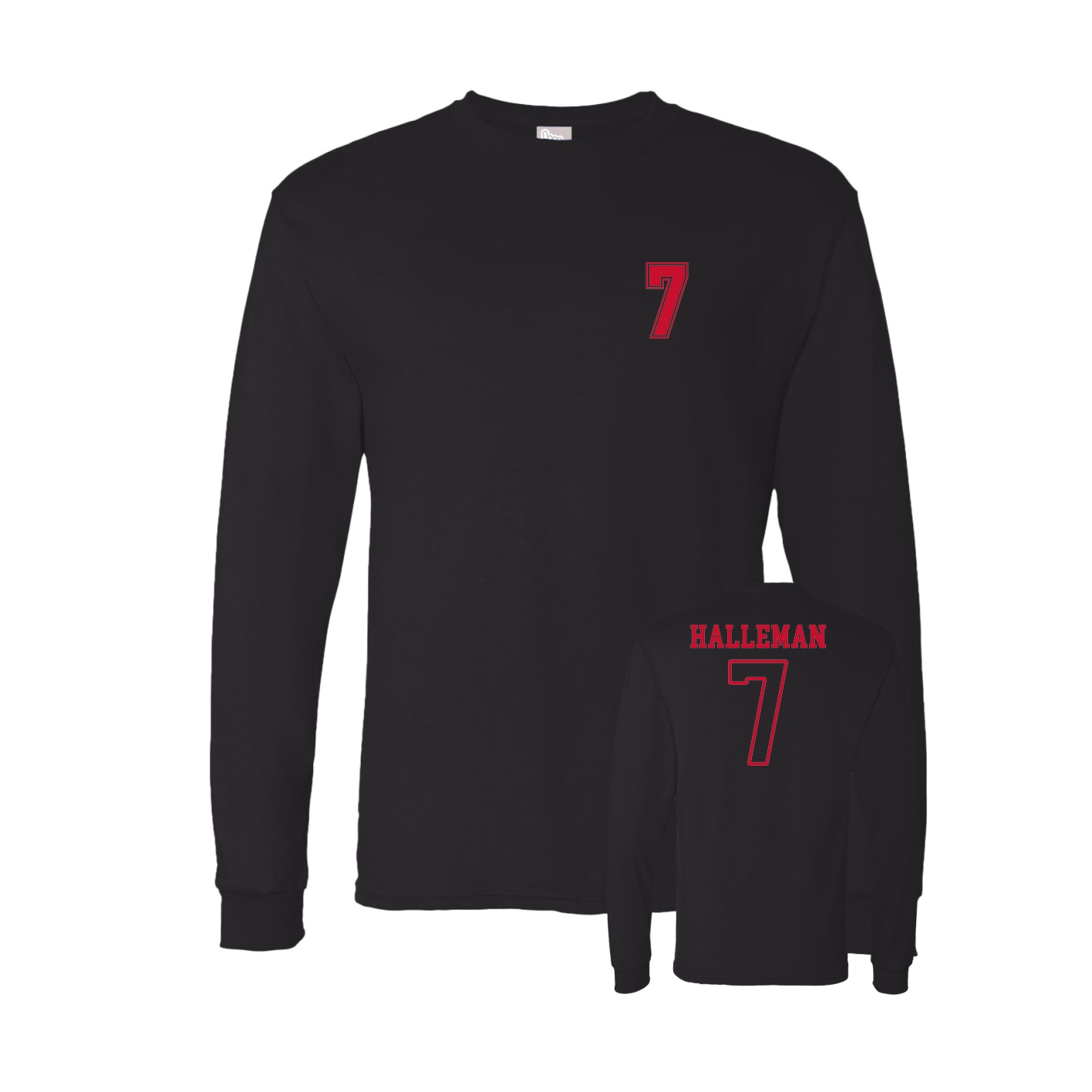 Long Sleeve Tee — Chest Back in Black