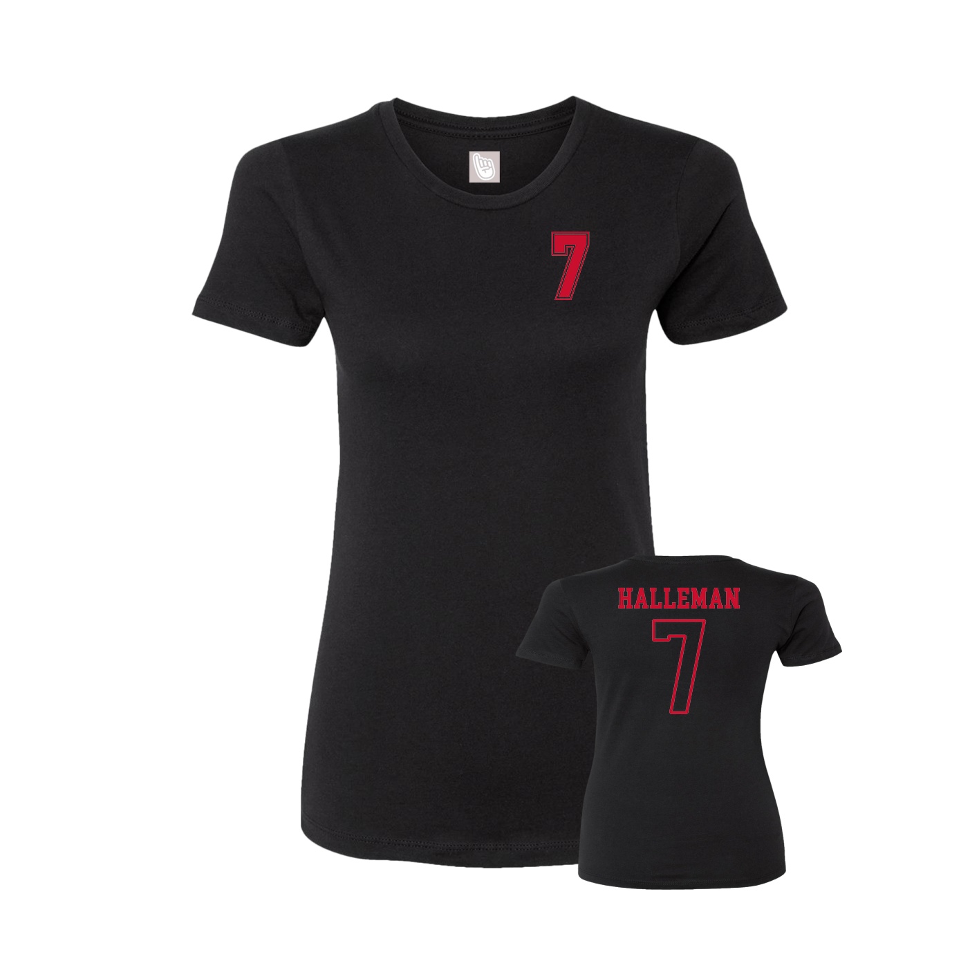 Fitted Women's Tee — Chest Back in Black