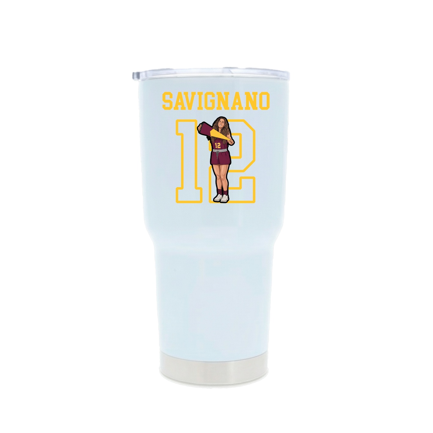 30oz Stainless Steel Tumbler — Shirsey in White