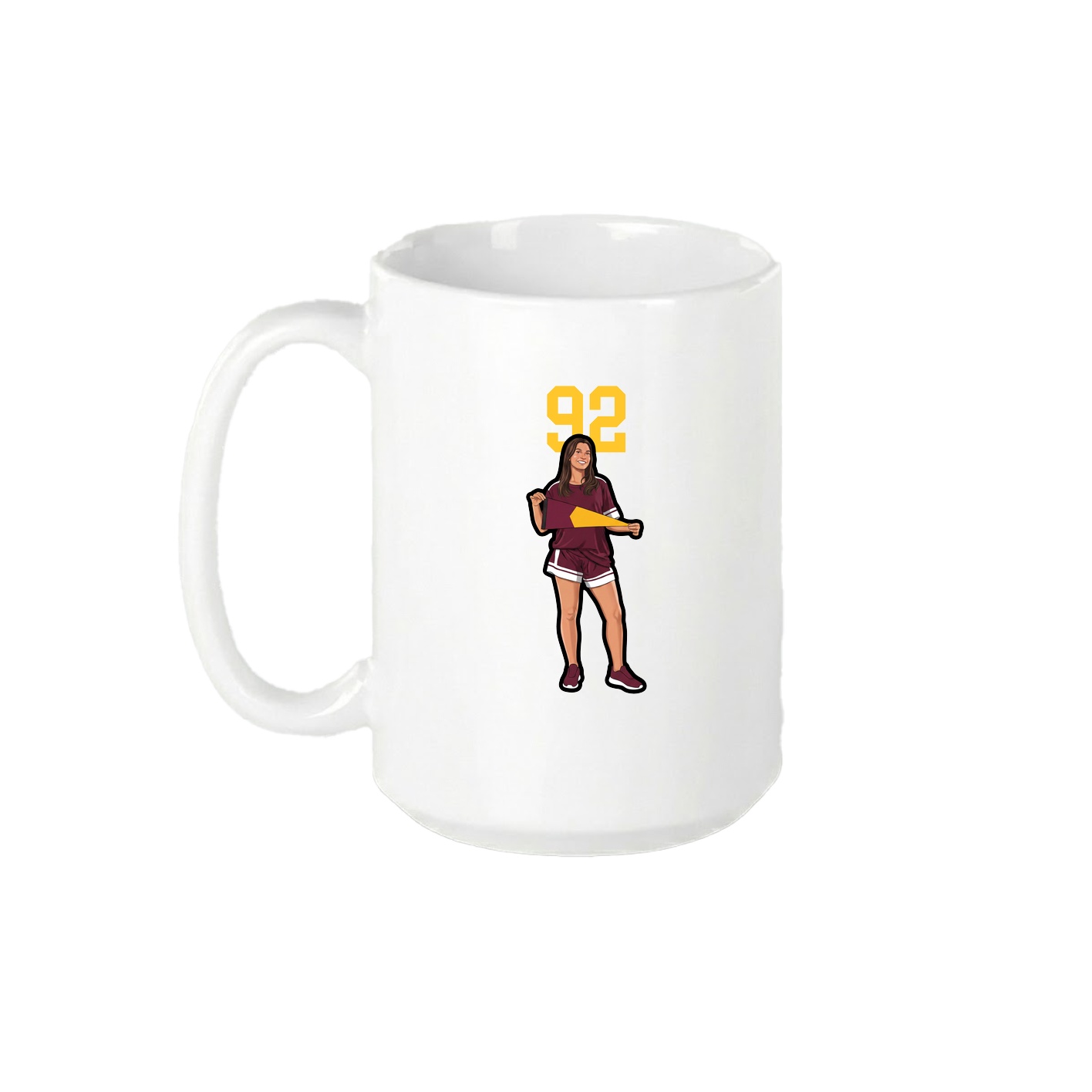 15oz Coffee Mug — Number Top in White