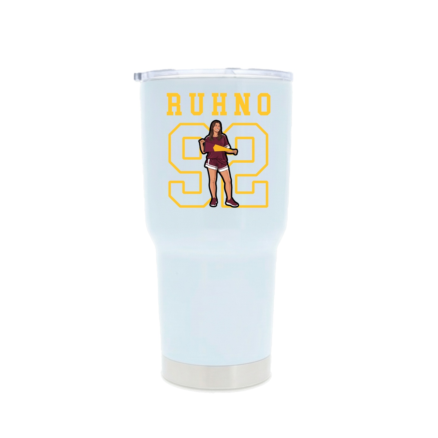 30oz Stainless Steel Tumbler — Shirsey in White