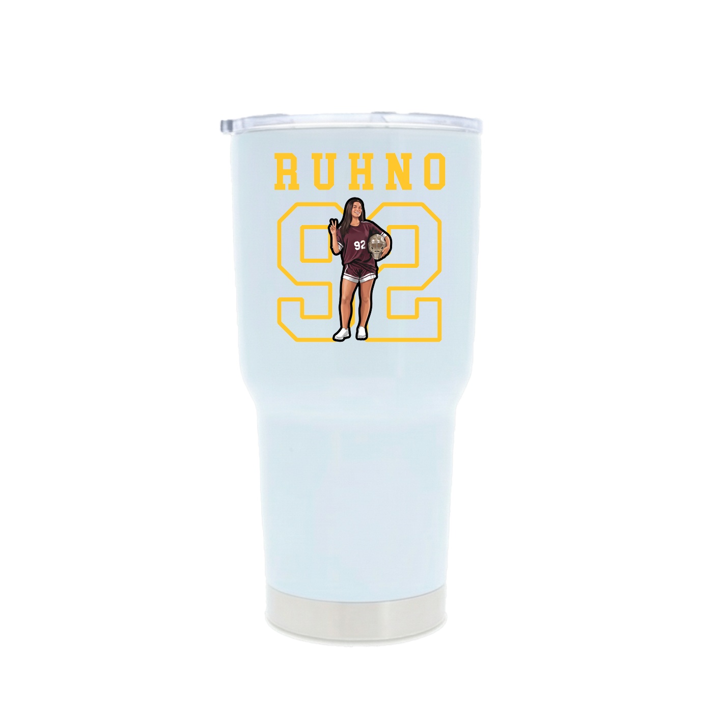 30oz Stainless Steel Tumbler — Shirsey in White