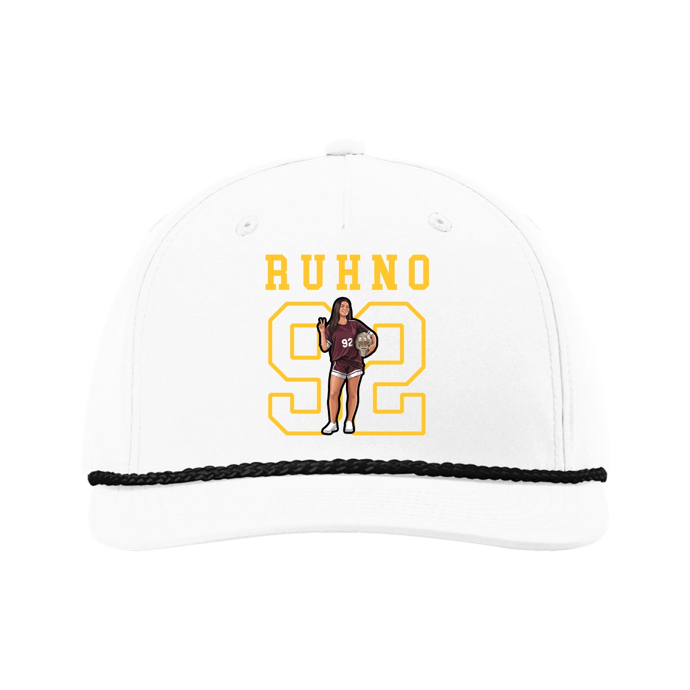 Five-Panel Classic Rope Cap — Shirsey in White