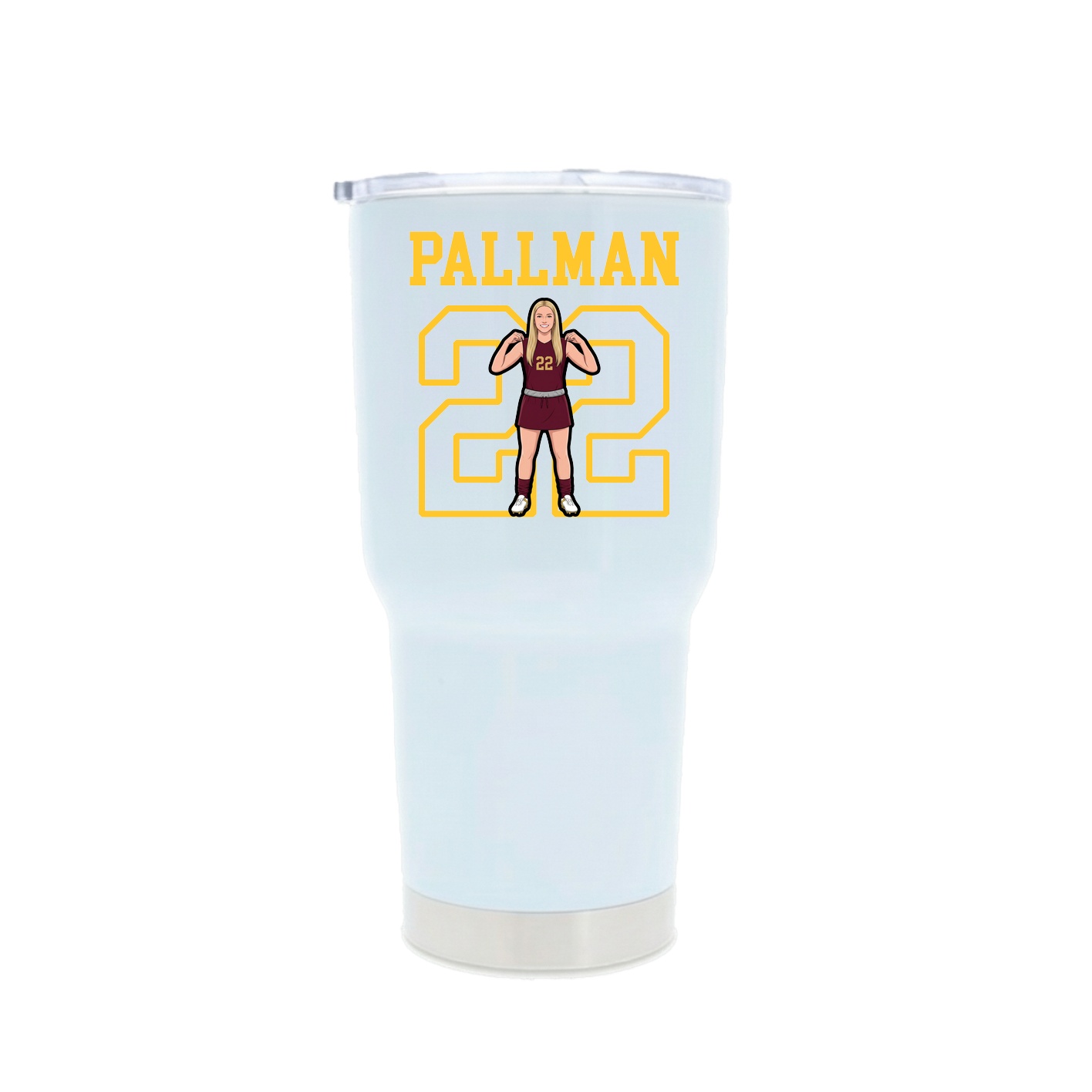 30oz Stainless Steel Tumbler — Shirsey in White