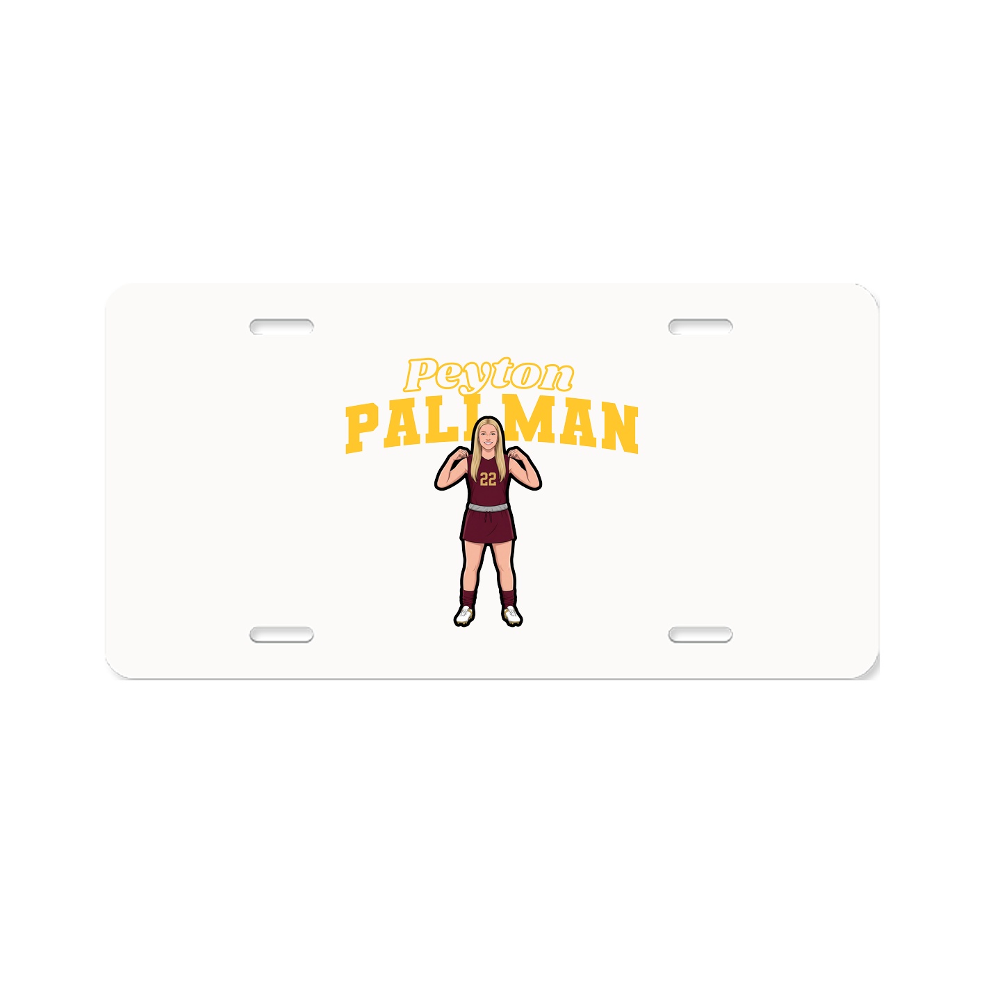 License Plate — Name Arch in Classic