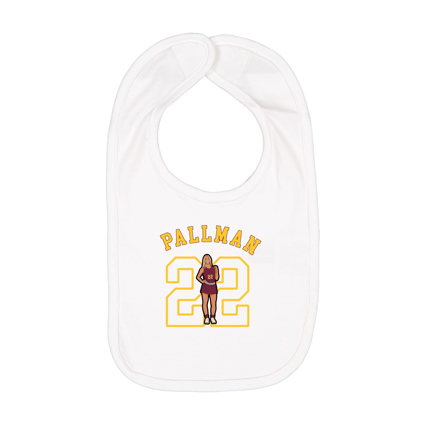 Infant Bib — Shirsey Arch in White