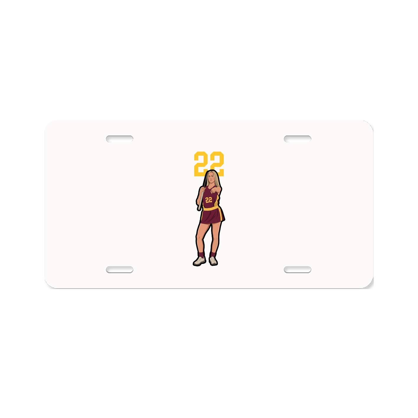 License Plate — Number Top in Classic