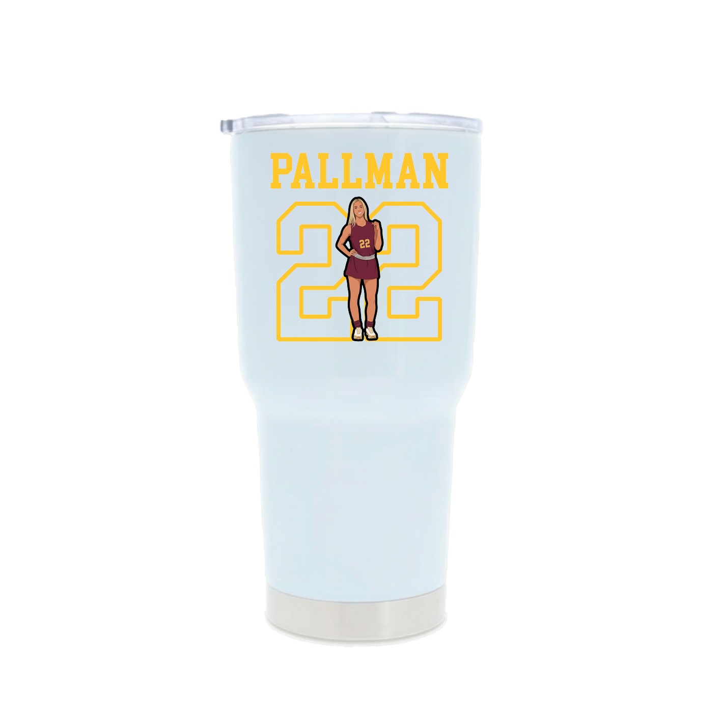 30oz Stainless Steel Tumbler — Shirsey in White